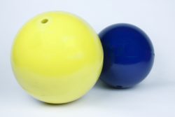 Blue and Yellow Maloney Pipeline Spheres